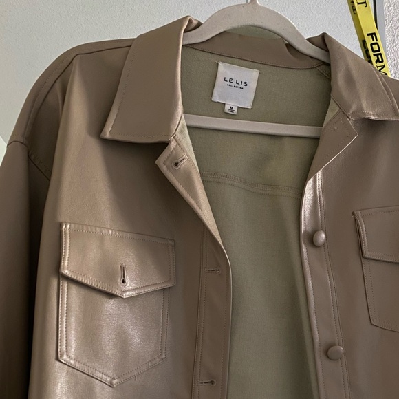 Faux leather utility jacket - Picture 2 of 3